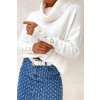 Svetr úpletový s rolákem oversize dlouhý rukáv dámský (S/M ONE SIZE) ITALSKÁ MÓDA IMWCJ23001/DU