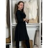 Šaty elegantní dlouhý rukáv dámská (S/M ONE SIZE) ITALSKÁ MÓDA IMM23M6062/DU (Velikost S/M/L, Barva Černá)