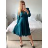Šaty elegantní dlouhý rukáv dámská (S/M ONE SIZE) ITALSKÁ MÓDA IMM23M6062/DU (Velikost S/M/L, Barva béžová)