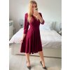 Šaty elegantní dlouhý rukáv dámská (S/M ONE SIZE) ITALSKÁ MÓDA IMM23M6062/DU (Velikost S/M/L, Barva béžová)