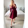 Šaty elegantní dlouhý rukáv dámská (S/M ONE SIZE) ITALSKÁ MÓDA IMM23M6062/DU (Velikost S/M/L, Barva béžová)