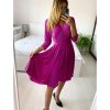 Šaty elegantní dlouhý rukáv dámská (S/M ONE SIZE) ITALSKÁ MÓDA IMM23M6062/DU (Velikost S/M/L, Barva béžová)