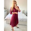 Šaty elegantní dlouhý rukáv dámská (S/M ONE SIZE) ITALSKÁ MÓDA IMM23M6062/DU (Velikost S/M/L, Barva béžová)
