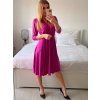 Šaty elegantní dlouhý rukáv dámská (S/M ONE SIZE) ITALSKÁ MÓDA IMM23M6062/DU (Velikost S/M/L, Barva béžová)