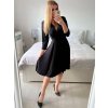 Šaty elegantní dlouhý rukáv dámská (S/M ONE SIZE) ITALSKÁ MÓDA IMM23M6062/DU (Velikost S/M/L, Barva Černá)
