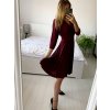 Šaty elegantní dlouhý rukáv dámská (S/M ONE SIZE) ITALSKÁ MÓDA IMM23M6062/DU (Velikost S/M/L, Barva béžová)