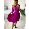 Šaty elegantní dlouhý rukáv dámská (S/M ONE SIZE) ITALSKÁ MÓDA IMM23M6062/DU (Velikost S/M/L, Barva béžová)