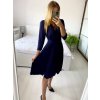 Šaty elegantní dlouhý rukáv dámská (S/M ONE SIZE) ITALSKÁ MÓDA IMM23M6062/DU (Velikost S/M/L, Barva béžová)