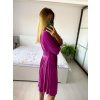 Šaty elegantní dlouhý rukáv dámská (S/M ONE SIZE) ITALSKÁ MÓDA IMM23M6062/DU (Velikost S/M/L, Barva béžová)