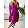 Šaty elegantní dlouhý rukáv dámská (S/M ONE SIZE) ITALSKÁ MÓDA IMM23M6062/DU (Velikost S/M/L, Barva béžová)
