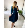 Šaty elegantní dlouhý rukáv dámská (S/M ONE SIZE) ITALSKÁ MÓDA IMM23M6062/DU (Velikost S/M/L, Barva béžová)