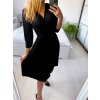 Šaty elegantní dlouhý rukáv dámská (S/M ONE SIZE) ITALSKÁ MÓDA IMM23M6062/DU (Velikost S/M/L, Barva béžová)