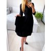 Šaty elegantní dlouhý rukáv dámská (S/M ONE SIZE) ITALSKÁ MÓDA IMM23M6062/DU (Velikost S/M/L, Barva Černá)