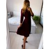 Šaty elegantní dlouhý rukáv dámská (S/M ONE SIZE) ITALSKÁ MÓDA IMM23M6062/DU (Velikost S/M/L, Barva béžová)