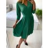 Šaty elegantní dlouhý rukáv dámská (S/M ONE SIZE) ITALSKÁ MÓDA IMM23M6062/DU (Velikost S/M/L, Barva béžová)
