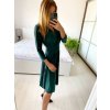 Šaty elegantní dlouhý rukáv dámská (S/M ONE SIZE) ITALSKÁ MÓDA IMM23M6062/DU (Velikost S/M/L, Barva béžová)