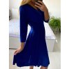 Šaty elegantní dlouhý rukáv dámská (S/M ONE SIZE) ITALSKÁ MÓDA IMM23M6062/DU (Velikost S/M/L, Barva béžová)