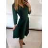 Šaty elegantní dlouhý rukáv dámská (S/M ONE SIZE) ITALSKÁ MÓDA IMM23M6062/DU (Velikost S/M/L, Barva béžová)