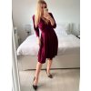 Šaty elegantní dlouhý rukáv dámská (S/M ONE SIZE) ITALSKÁ MÓDA IMM23M6062/DU (Velikost S/M/L, Barva béžová)