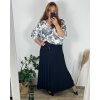 Sukně dlouhá skládaná teplá dámská nadrozměr (M/L/XL ONE SIZE) ITALSKÁ MÓDA IMC23428/DU