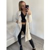 Cardigan pletený dámský nadrozměr (S/M/L/XL/2XL ONE SIZE) ITALSKÁ MÓDA IMD23568/DU (Velikost XL/2XL, Barva béžová)