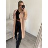 Cardigan pletený dámský nadrozměr (S/M/L/XL/2XL ONE SIZE) ITALSKÁ MÓDA IMD23568/DU (Velikost XL/2XL, Barva béžová)