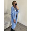 Cardigan pletený dámský nadrozměr (S/M/L/XL/2XL ONE SIZE) ITALSKÁ MÓDA IMD23568/DU (Velikost XL/2XL, Barva béžová)