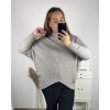 Svetr s dlouhým rukávy dámský nadrozměr (4XL/5XL ONE SIZE) ITALSKÁ MÓDA IMS23LEXI/DU (Velikost 4XL/5XL, Barva béžová)