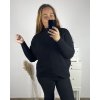 Svetr s dlouhým rukávy dámský nadrozměr (4XL/5XL ONE SIZE) ITALSKÁ MÓDA IMS23LEXI/DU (Velikost 4XL/5XL, Barva béžová)