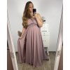 Šaty dlouhé elegantní společenské krátký rukáv dámské  (M/L ONE SIZE) ITALSKá MóDA IM423MARIALA/DU