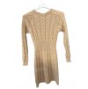 Šaty teplé pletené dlouhý rukáv dámské (S/M ONE SIZE) ITALSKÁ MÓDA IMWBL23011/DUR (Velikost S/M/L, Barva béžová)