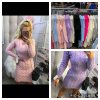 Šaty teplé pletené dlouhý rukáv dámské (S/M ONE SIZE) ITALSKÁ MÓDA IMWBL23011/DUR