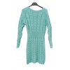Šaty teplé pletené dlouhý rukáv dámské (S/M ONE SIZE) ITALSKÁ MÓDA IMWBL23011/DUR