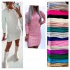 Šaty teplé pletené dlouhý rukáv dámské (S/M ONE SIZE) ITALSKÁ MÓDA IMWBL23011/DUR (Velikost S/M/L, Barva béžová)