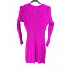Šaty teplé pletené dlouhý rukáv dámské (S/M ONE SIZE) ITALSKÁ MÓDA IMWBL23011/DUR (Velikost S/M/L, Barva béžová)