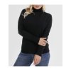 Svetr pletený tenký rolák dlouhý rukáv dámský (L/XL ONE SIZE) EVELIN ITALSKÁ MÓDA IMD23737 (Velikost L/XL, Barva Černá)