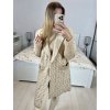 Kabát alpaka dlouhý rukáv dámský (S/M ONE SIZE) ITALSKÁ MÓDA IMWAK233902/DU (Velikost S/M/L, Barva béžová)