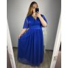 Šaty společenské elegantní dámské (L/XL ONE SIZE) ITALSKá MODA IMS23DIANA/DR (Velikost L/XL, Barva modrá královská)