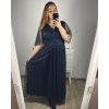 Šaty společenské elegantní dámské (L/XL ONE SIZE) ITALSKá MODA IMS23DIANA/DR (Velikost L/XL, Barva modrá královská)