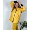 Bunda  s kapucí dámská nadrozměr (3XL/4XL ONE SIZE) ITALSKÁ MÓDA IM423683/DUR (Velikost 3XL/4XL, Barva zelená)