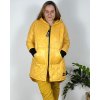 Bunda  s kapucí dámská nadrozměr (3XL/4XL ONE SIZE) ITALSKÁ MÓDA IM423683/DUR (Velikost 3XL/4XL, Barva zelená)