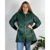 Bunda  s kapucí dámská nadrozměr (3XL/4XL ONE SIZE) ITALSKÁ MÓDA IM423683/DUR (Velikost 3XL/4XL, Barva zelená)