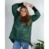 Bunda  s kapucí dámská nadrozměr (3XL/4XL ONE SIZE) ITALSKÁ MÓDA IM423683/DUR (Velikost 3XL/4XL, Barva zelená)