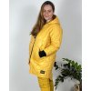 Bunda  s kapucí dámská nadrozměr (3XL/4XL ONE SIZE) ITALSKÁ MÓDA IM423683/DUR (Velikost 3XL/4XL, Barva zelená)