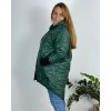 Bunda  s kapucí dámská nadrozměr (3XL/4XL ONE SIZE) ITALSKÁ MÓDA IM423683/DUR (Velikost 3XL/4XL, Barva zelená)