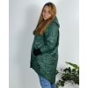 Bunda  s kapucí dámská nadrozměr (3XL/4XL ONE SIZE) ITALSKÁ MÓDA IM423683/DUR (Velikost 3XL/4XL, Barva zelená)