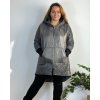 Bunda  s kapucí dámská nadrozměr (3XL/4XL ONE SIZE) ITALSKÁ MÓDA IM423683/DUR (Velikost 3XL/4XL, Barva zelená)