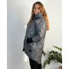 Bunda  s kapucí dámská nadrozměr (3XL/4XL ONE SIZE) ITALSKÁ MÓDA IM423683/DUR (Velikost 3XL/4XL, Barva zelená)