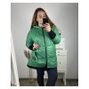 Bunda  s kapucí dámská nadrozměr (3XL/4XL ONE SIZE) ITALSKÁ MÓDA IM423683/DUR (Velikost 3XL/4XL, Barva zelená)