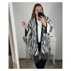 Cardigan dlouhý rukáv dámský nadrozměr (3XL/4XLONE SIZE) ITALSKÁ MÓDA IM423STRIPA/DU